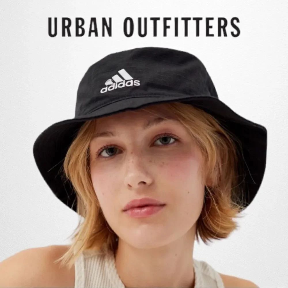 adidas Essentials Plus UO Urban Outfitters Black Bucket Cap Hat NEW